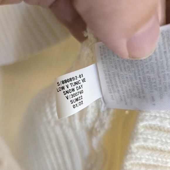 Banana Republic White Cotton Short Sleeve Pullover Knit Sweater Vest Size S - Picture 6 of 6